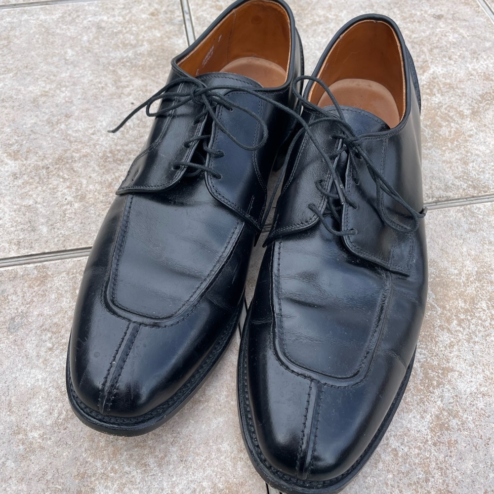 Allen Edmonds Hancock Leather Lace Up Dress Shoes Black Mens - Picture 2 of 15